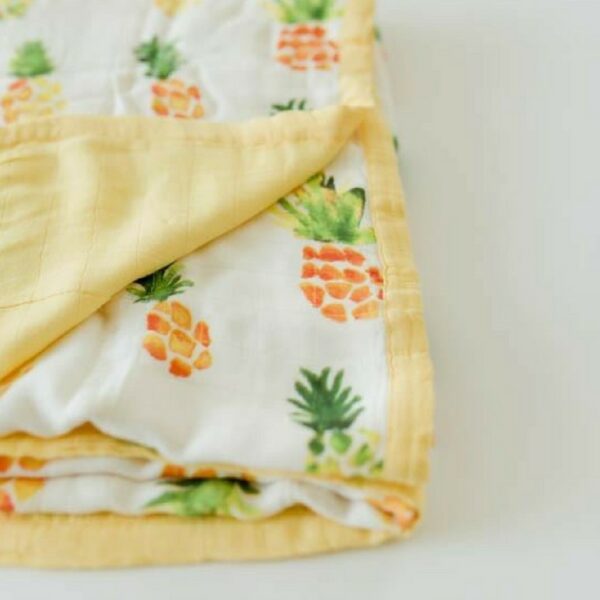 Manta Muselina Bambu Pineapple 120x120