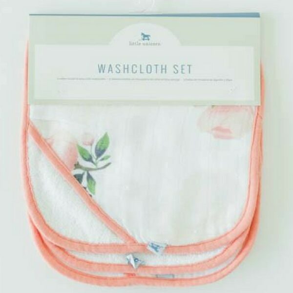 Manopla Algodon Watercolor Rose