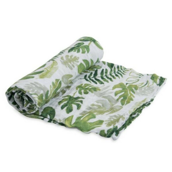 Muselina Algodon Tropical Leaf 120x120