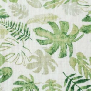 Muselina Algodon Tropical Leaf 120x120