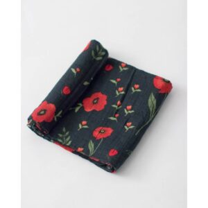 Muselina Algodon Dark Summer Poppy