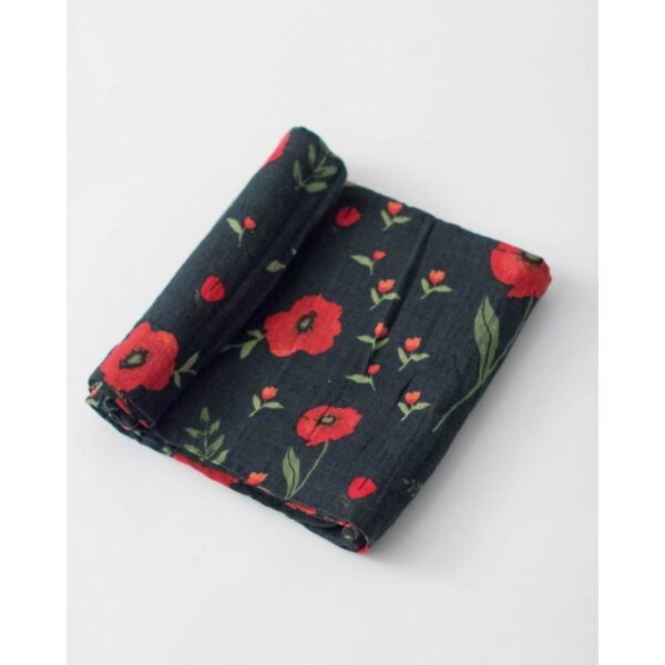 Muselina Algodon Dark Summer Poppy
