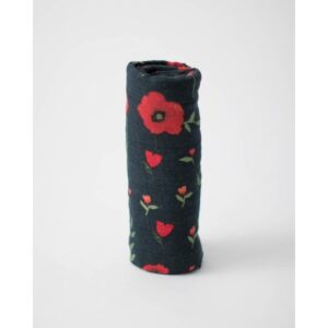 Muselina Algodon Dark Summer Poppy