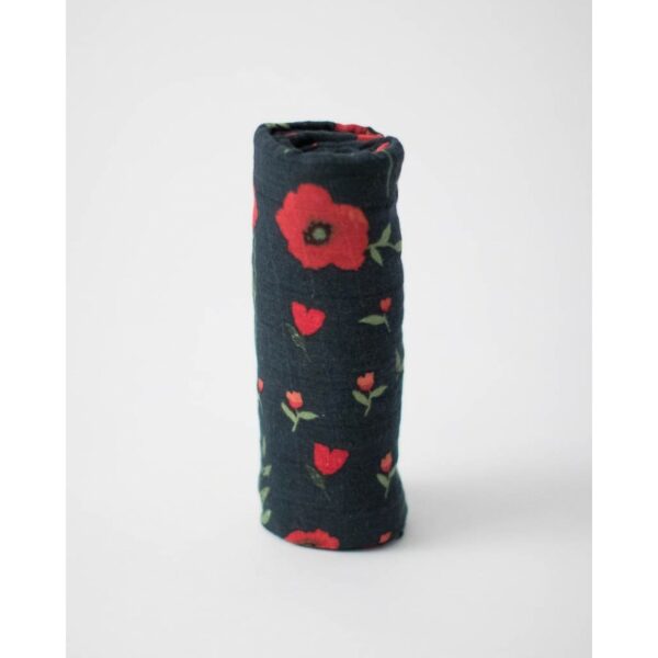 Muselina Algodon Dark Summer Poppy