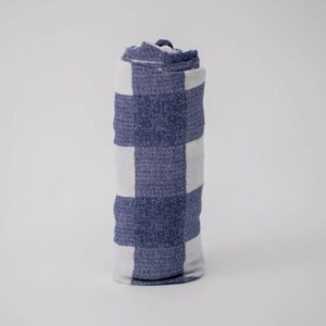 Muselina Bambu Blue Plaid 120x120
