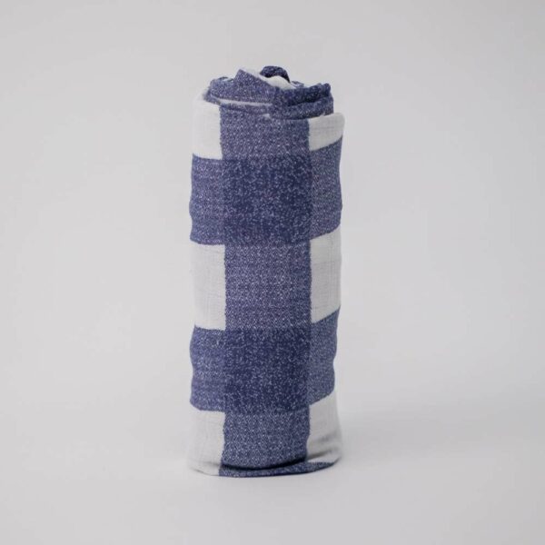 Muselina Bambu Blue Plaid 120x120