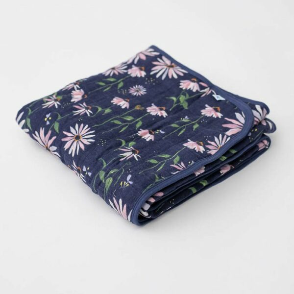 Manta Muselina Algodon Dark Coneflower 120x120