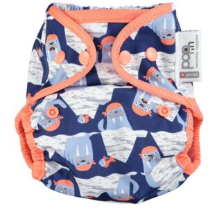 Pañal de tela reutilizable Walrus Corchetes