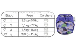 Pack de 10 pañales de tela reutilizables color pastel