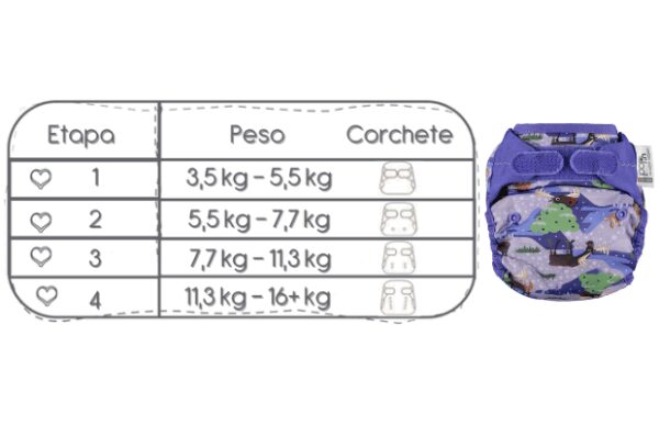 Pack de 10 pañales de tela reutilizables color pastel