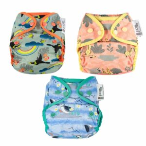 Pack 3 pañales de tela Corchetes