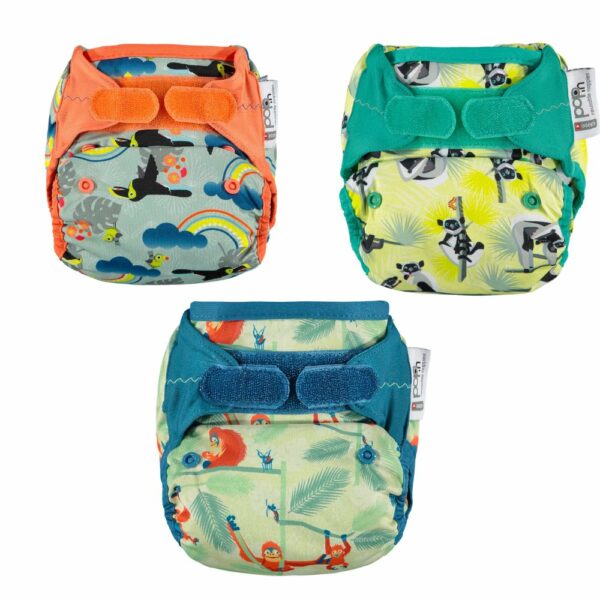 Pack 3 pañales de tela Velcro
