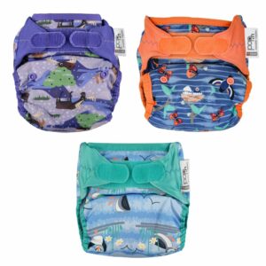 Pack 3 pañales de tela velcro