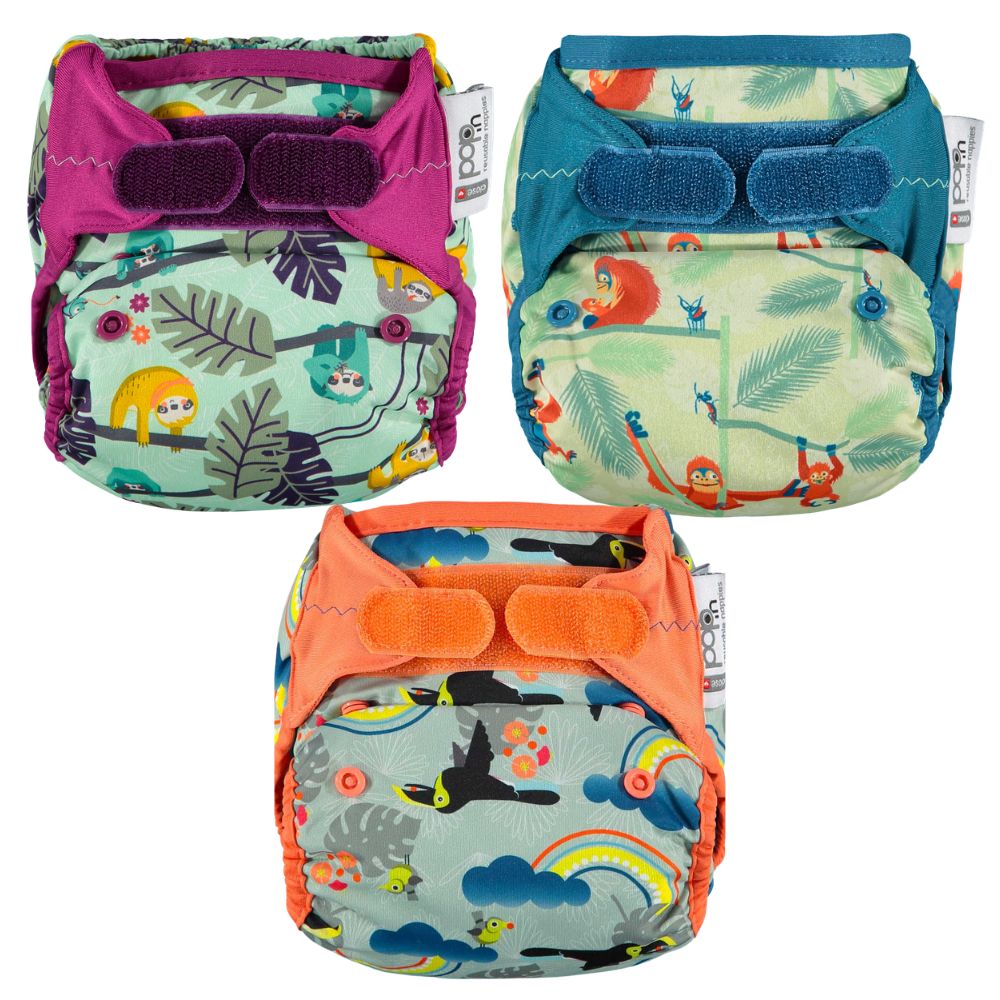 Pack 3 Pañales de tela Velcro